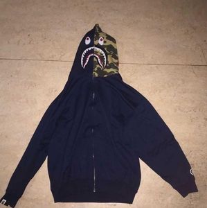 bape half camo zip-up jacket